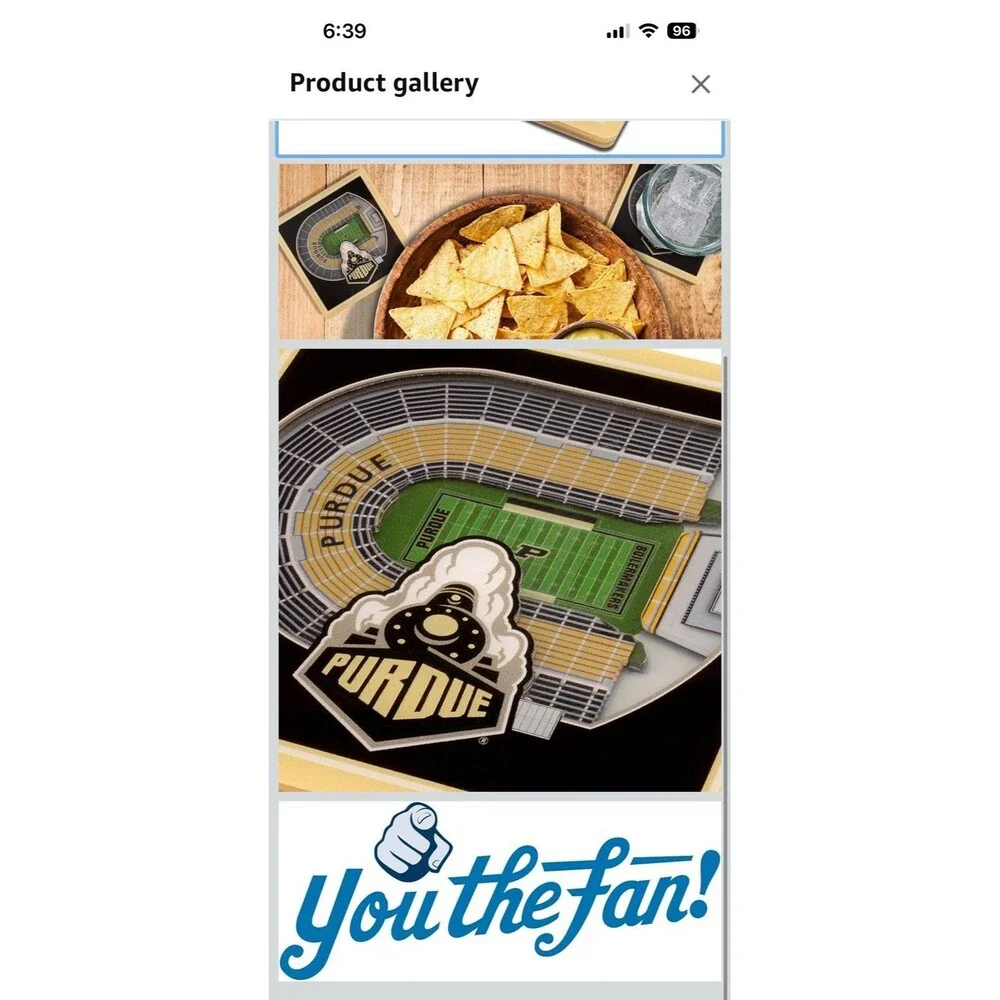 NCAA Purdue Boilermakers 3D Stadiumviews Coasters
